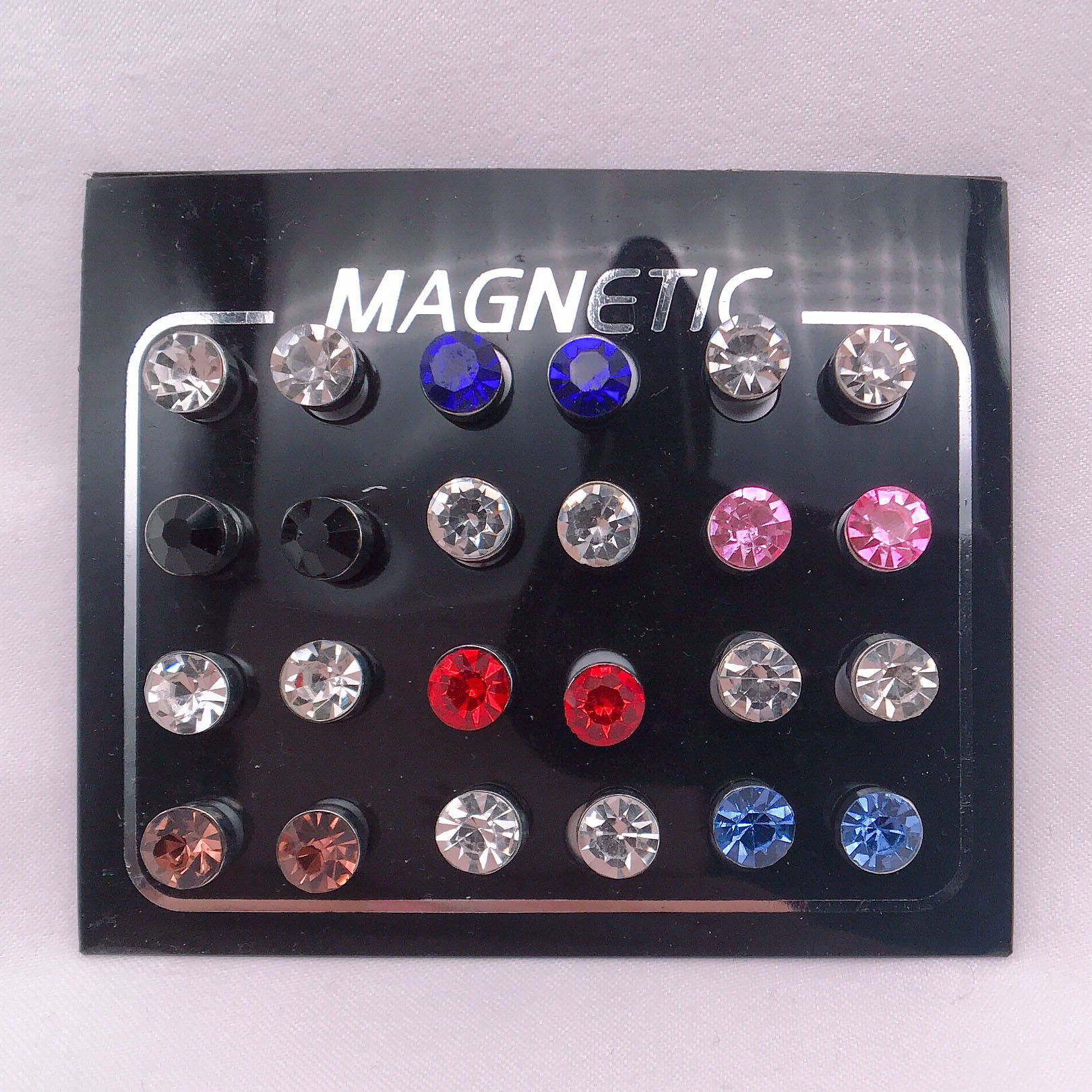 Version coréenne directe d'usine de cristal avec des boucles d'oreilles en cristal à double rond de forage sans boucles d'oreilles en boucles d'o