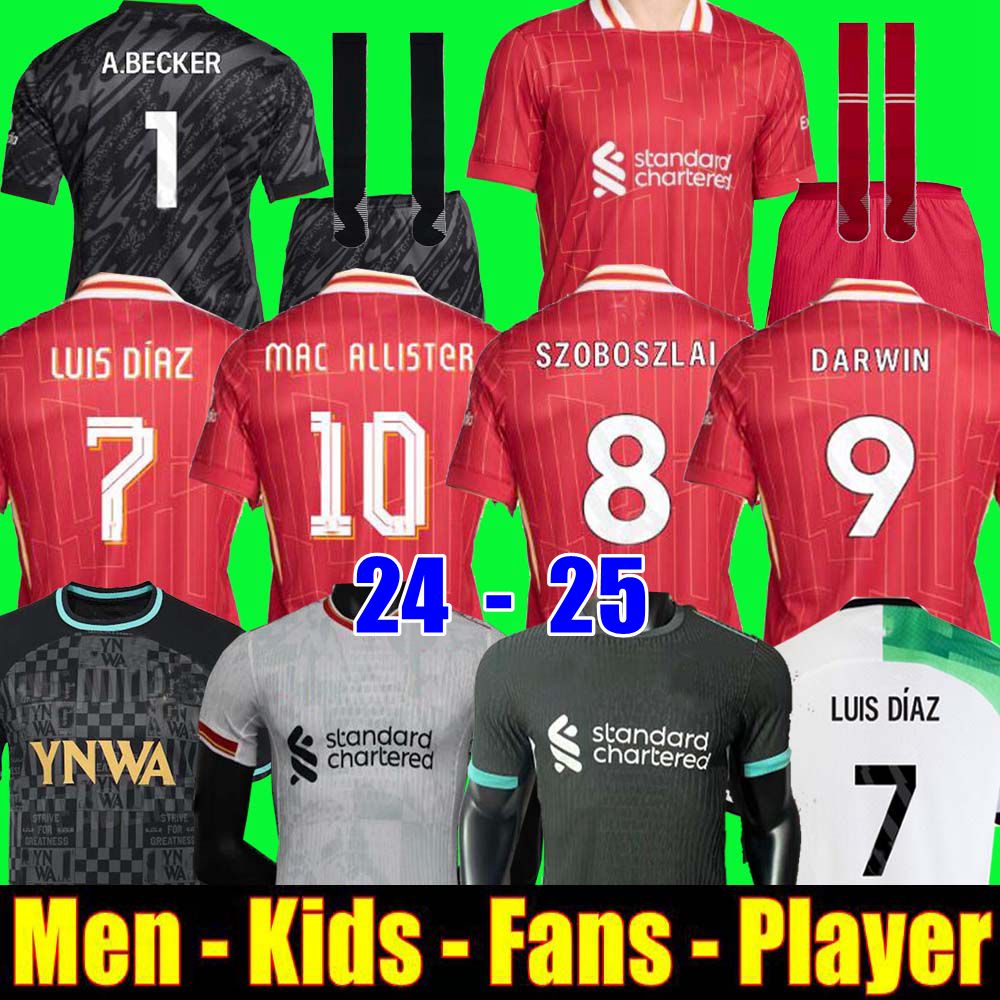 DARWIN SZOBOSZLAI 23 24 25 soccer jerseys 2023 2024 GAKPO Luis DIaz football shirts men kids kits uniforms MAC ALLISTER Alexander Arnold Alisson FAN Player ENDO JONES 