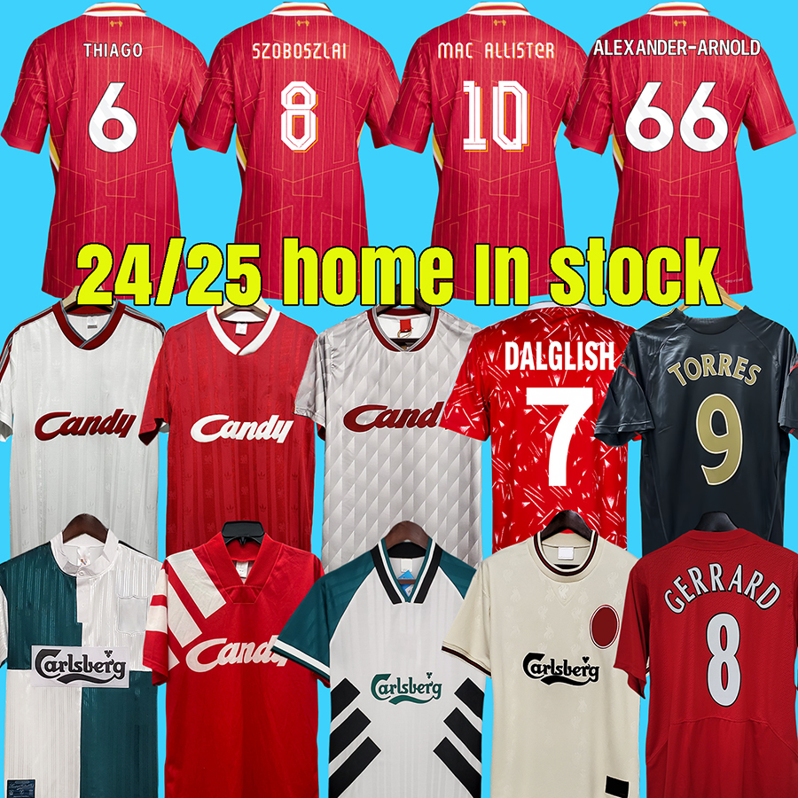DALGLISH Retro Soccer Jerseys Gerrard 2005 RUSH FOWLER 10 11 Football Shirts TORRES 85 86 89 91 OWEN 88 89 93 95 00 01 02 04 05 06 07 08 09 