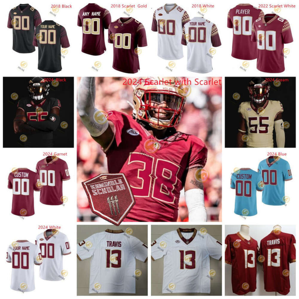 FSU Football jersey Asante Samuel Jr. Danny McManus 16 Dylan McNamara 0 Fabien Lovett Custom Roydell Williams Earl Little Jr. Jordoun Travis Flor-image-971674814