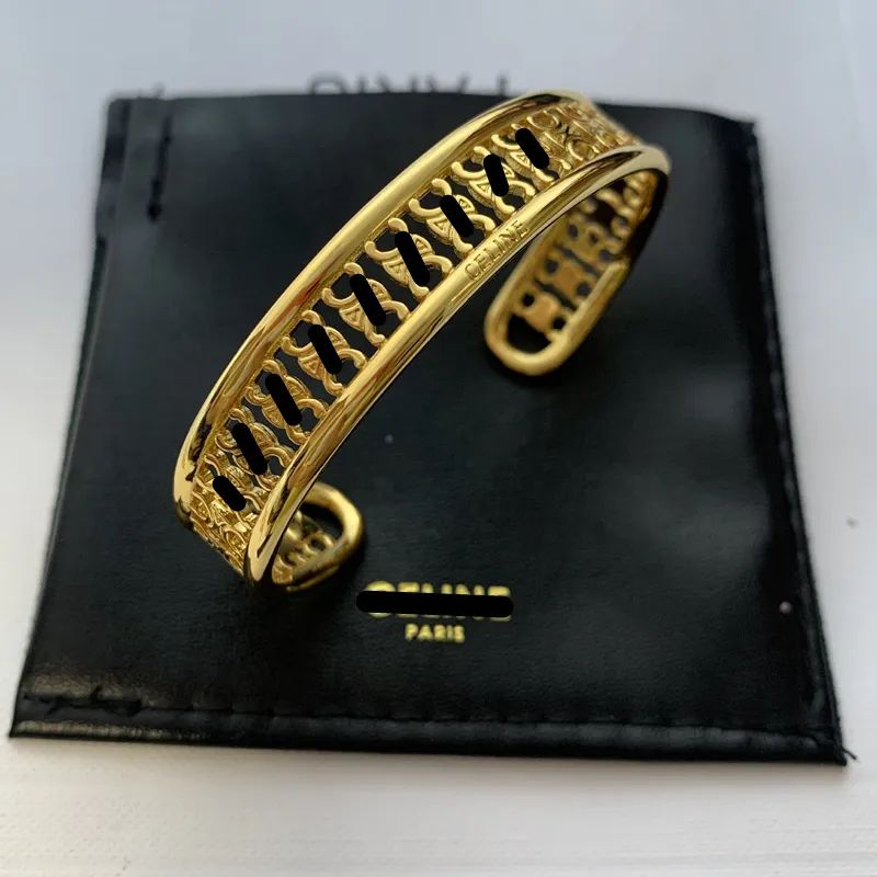 Designer new CELI Bangle Paris Brand Bracelets for Women 18k Gold Plated Cuff Bracelet Valentine Party gift