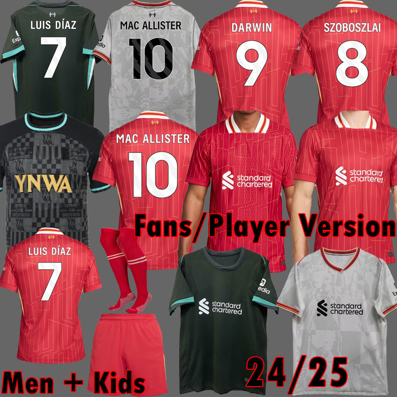 23 24 25 ALLISTER SZOBOSZLAI soccer jerseys GAKPO DARWIN 2023 Mohamed Luis DIaz ALEXIS football kits shirts men kids uniform goalkeeper 2024 2025 GRAVENBERCH 3XL 4XL 