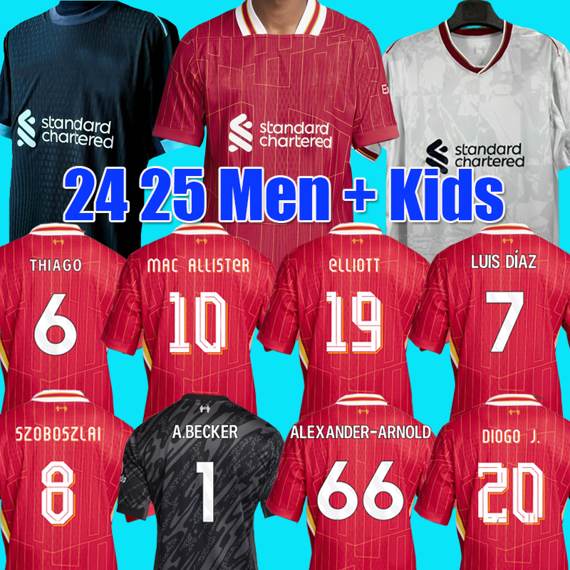 3XL 4XL 23 24 25 MAC ALLISTER soccer jerseys GAKPO DARWIN 2023 2024 2025 GRAVENBERCH Luis DIaz Alexander football kit shirts men kids A.BECKER goalkeeper Pre match 