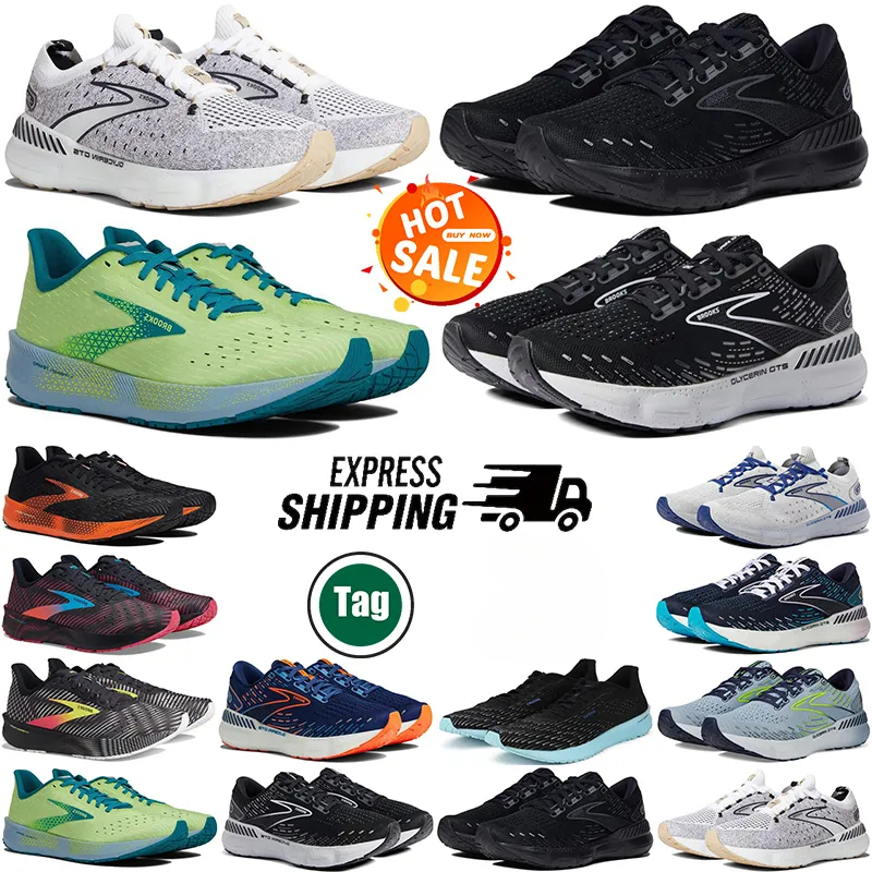 2025 Designer brooks glycerin gts 20 Hyperion Tempo running shoes for mens womens Black White Yellow Green men trainers sneakers shoe size 36-45