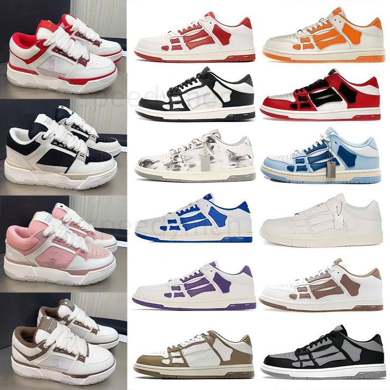 Top Series Designer Skel-Top Low Casual Shoes Skelet Bones Runner Top Low Skel Skeleton Women Men Retro Sneakers Black White Genuine Leather Lace-image-972104968