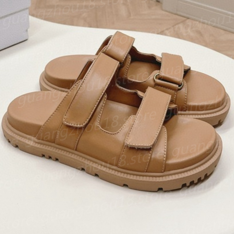 Premium Designer Women's Baotou Slipper Summer Platform Sandals for Holiday Canvas Shoes Leather Slippers Festival Gifts 26734 27153-image-971873285