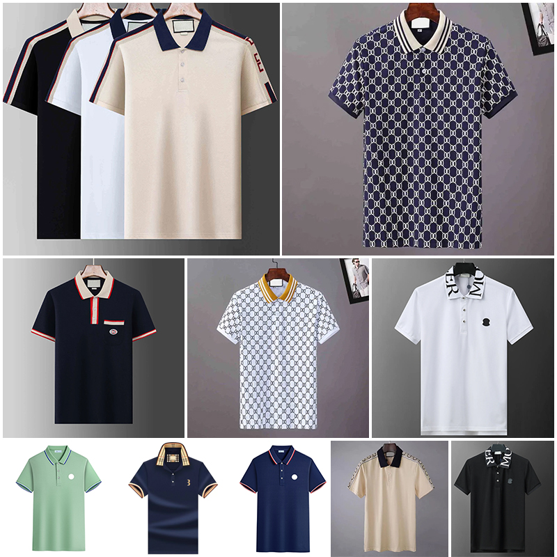 Designer polos mens polo t shirt shirts for man T Shirt Snake Bee Short Sleeve Embroidery Fashion Luxury Polo Casual Men Polo black white High Quality letter clothing 