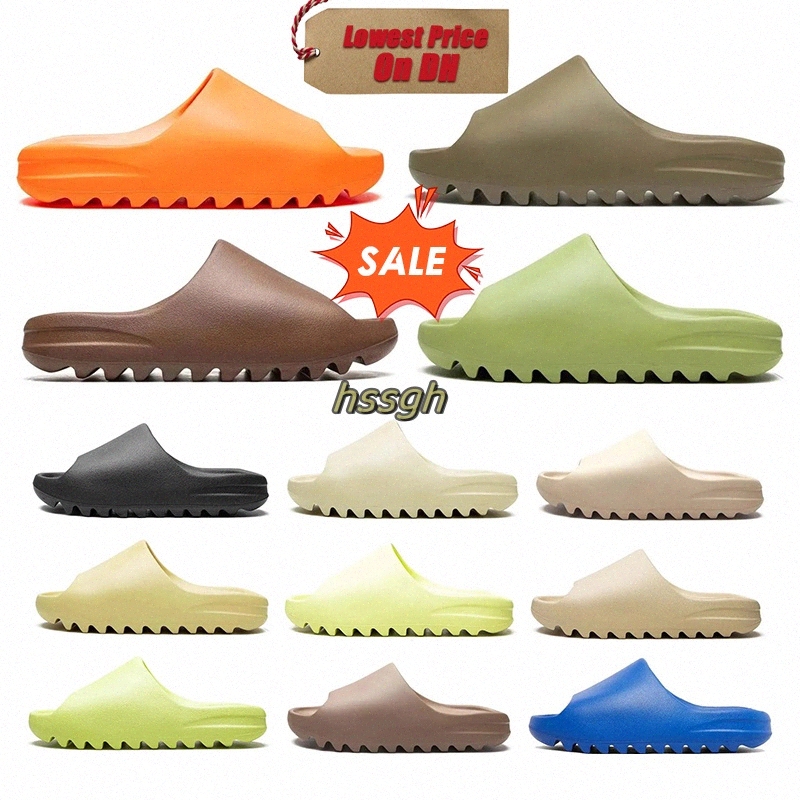 Designer Slippers Mens Sandals Womens Shoes Black White Desert Sandy Brown Mineral Blue Glow Green Moon Gray Resin Beach Mens Fashion Sandals Sum-image-971857200