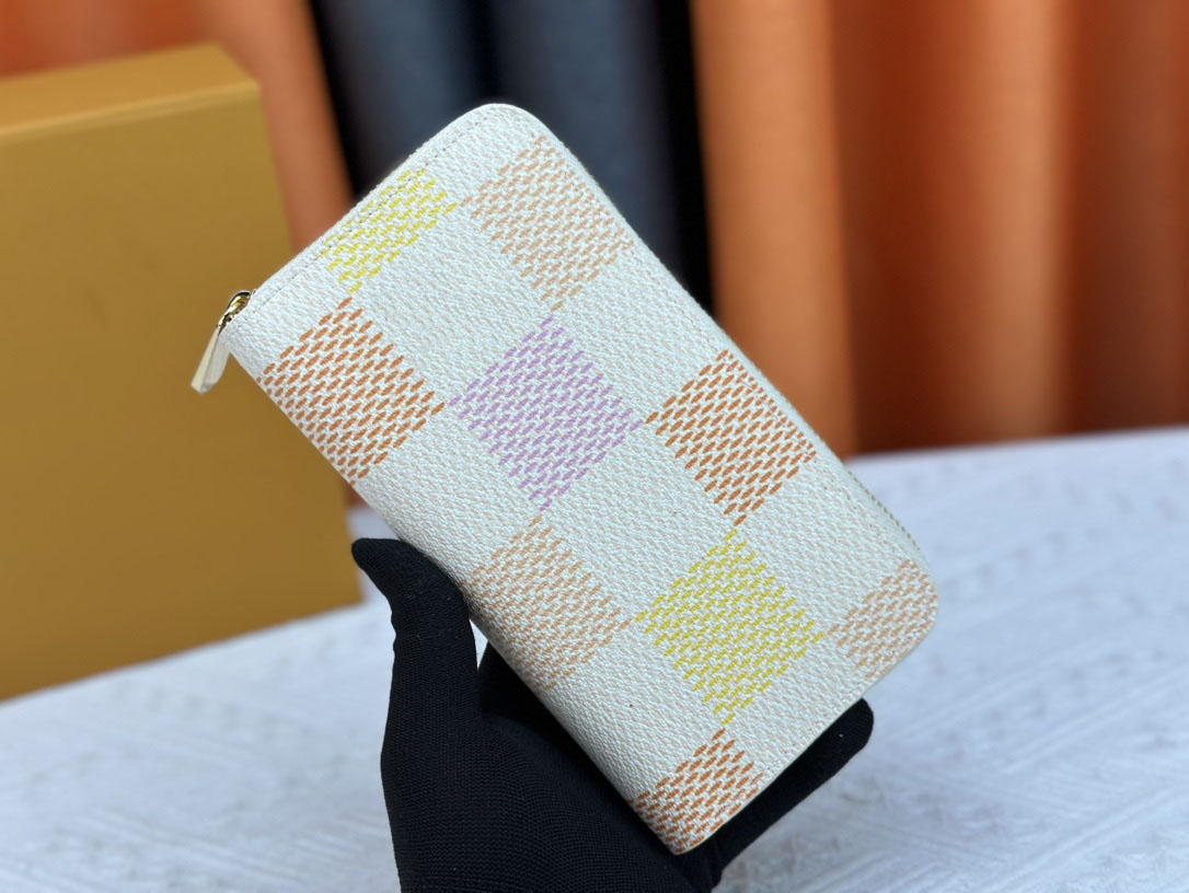 2024 series Damierlicious Designer Card Holder Womens Cards Holders Lambskin Mini Wallets Coin purse pocket Interior Slot Pockets chess zippie ba-image-972002400