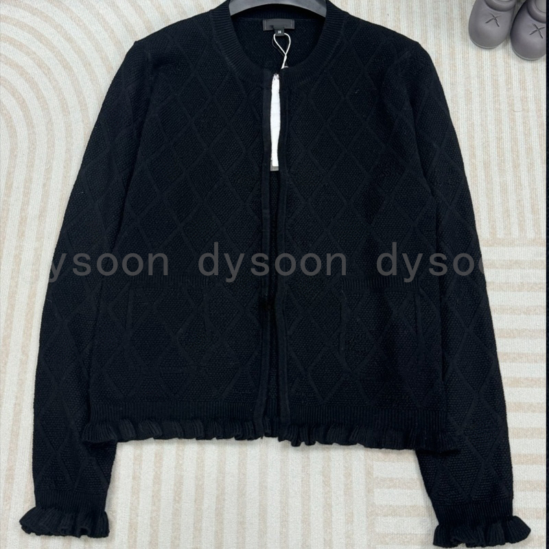 Women Cardigans Jacquard Knitted Size SML Letter Style Button Fashion Cardigan 26888 28329-image-972290940