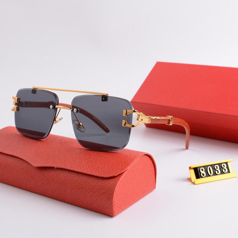 Mens Retro Sunglasses Designer Sunglasses for Women Translucent Frameless Eyeglasses Summer Shades Goggle Adumbral Polarized Outdoor Glasses-image-972241378