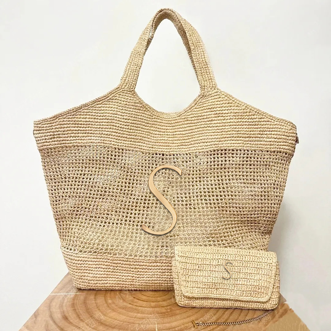 Luxury Raffias tote Designer beach bags summer Fashion Women's Straw weave pochette bags mens Cross Body Shoulder Bags weekend shopper Basket travel Clutch Bags 