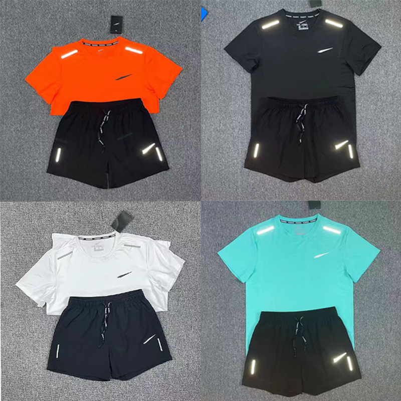 summer mens tracksuit designer women's sportswear camiseta futbal refreshing short and t shirt set breathable printed quick dry running t-sh 