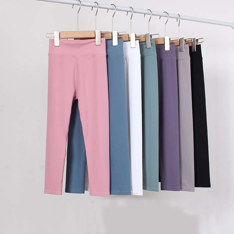 Girl LU Pants Children&#039;s Thin Leggings Tight Yoga Pants Female Kids Pants-image-972586527