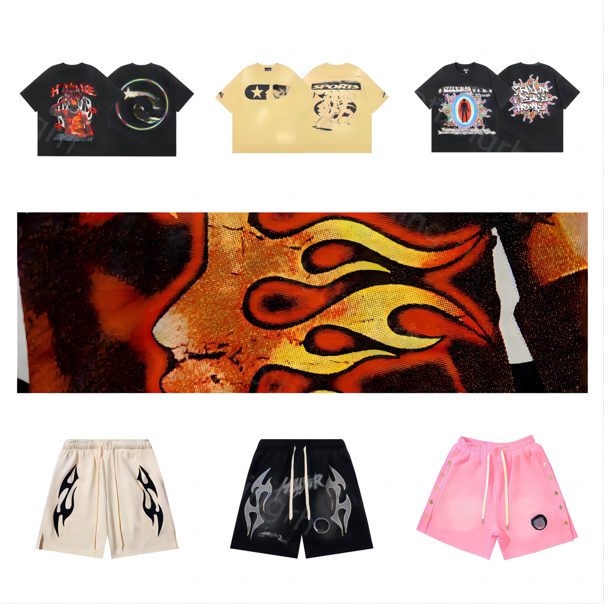 designer t shirts mens shorts mens tracksuit fashion trend men's and women's daily casual loose hip hop t-shirt shorts 