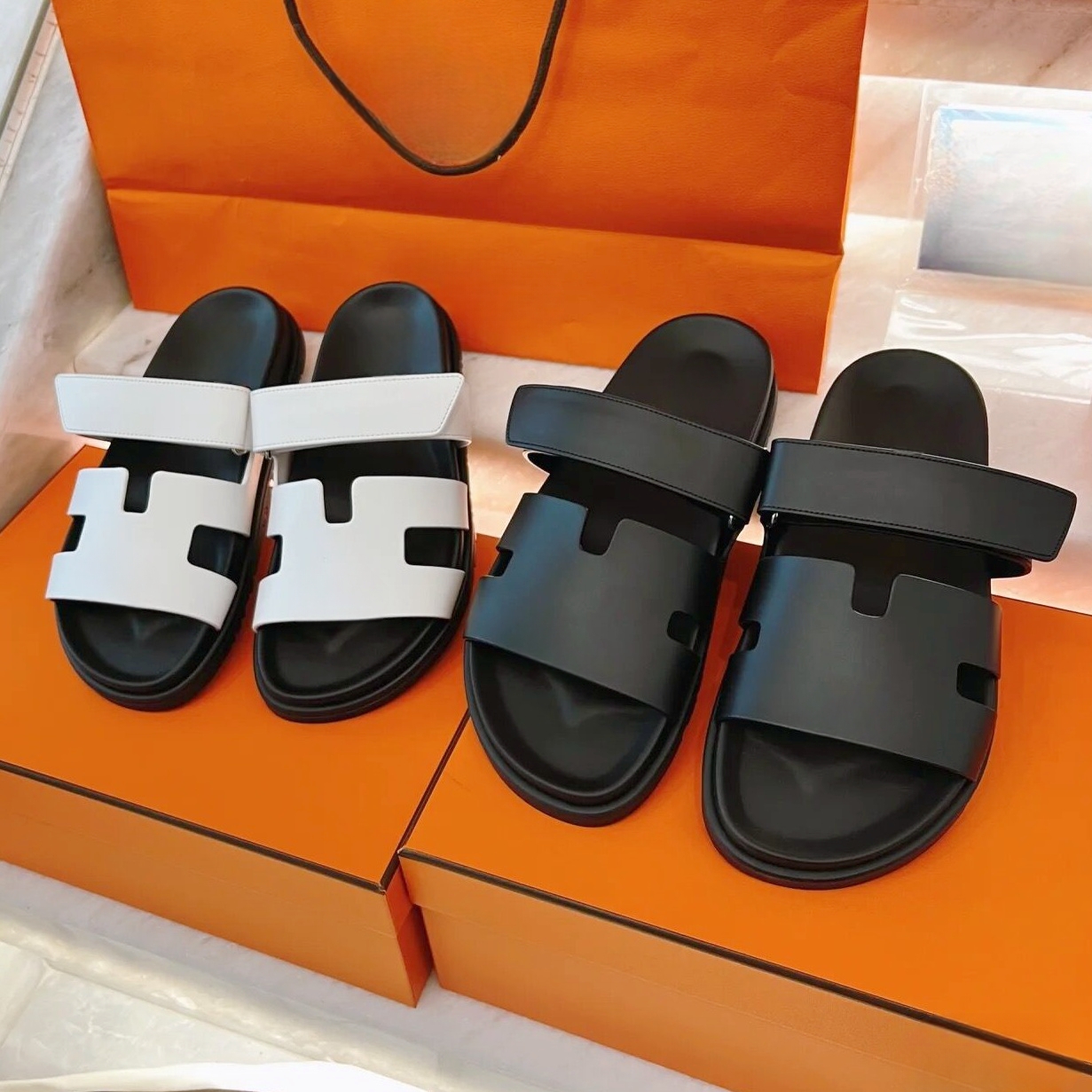 Designer Sandals Luxury Slippers Chypre Sliders Flip Flops Flat Sliders for Beach Summer 35-42-image-972939428
