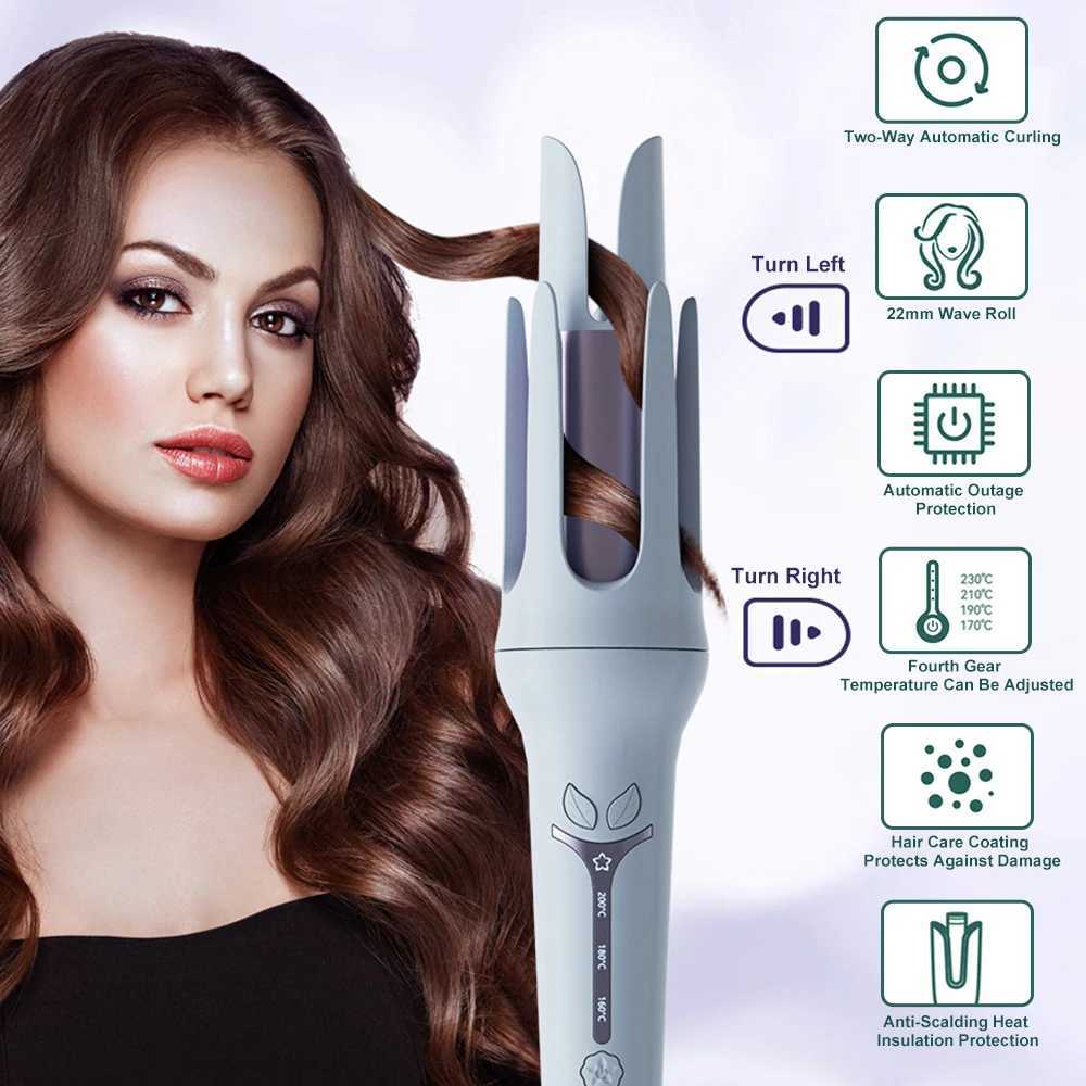 Hair Curlers Straighteners Fer friser automatique 32mm bigoudi 4 vitesses rglables chauffage rapide outils de coiffage Y240504-image-972825626