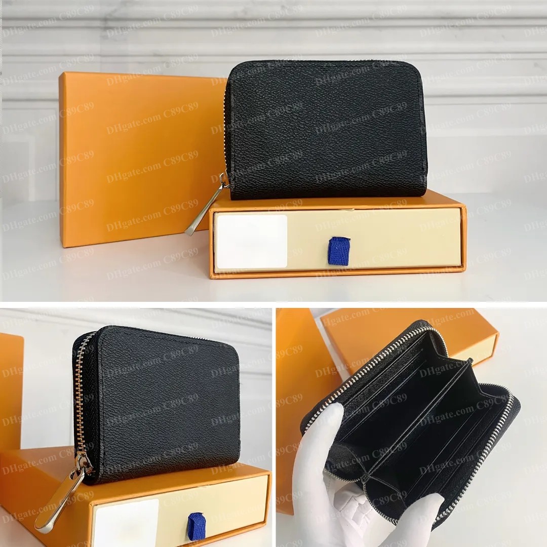 Designer ZIPPY WALLET Soft Leather Mens Womens Fashion Short Purses Long Zipper Wallets Coin Purse Card Case Holder With original Box-image-972932608