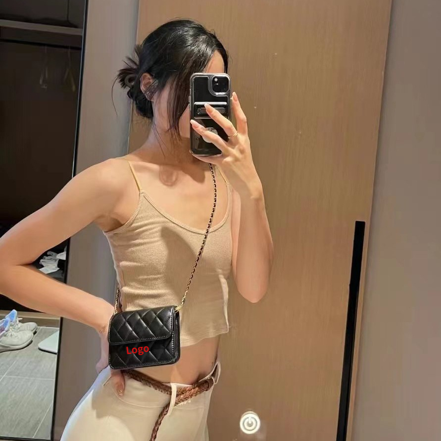 Designer Mini Bags Waist Chain Bag Diamond Lattice Gold Ball Chain Purse Mini Crossbody Cover Bag-image-984225436