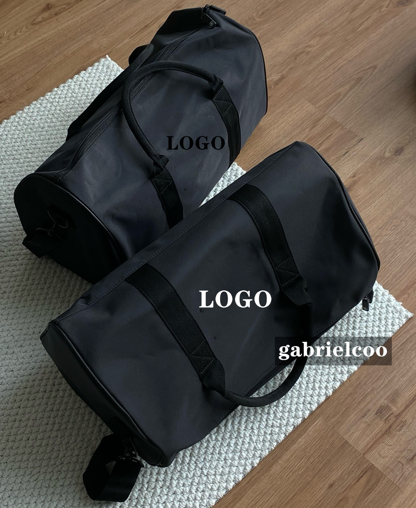 Designer Storage Bag black white logo outdoor sports shoulder bag Durable and Fashionable Outdoor Sports Gym Yoga Exercise Travel Large Capacity-image-973308146