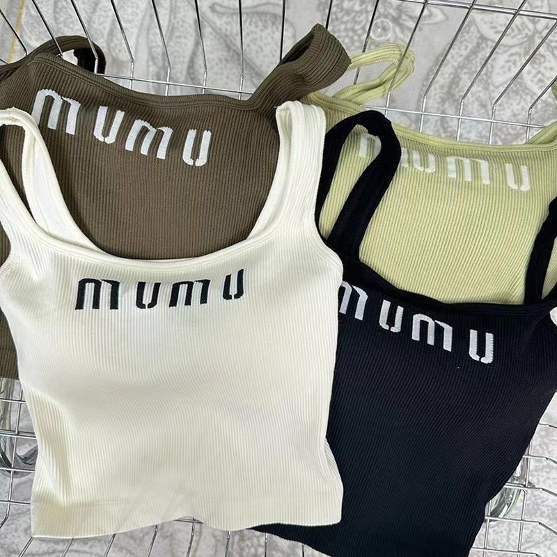 womens tanks top designer tank top women designer luxury vest sleeveless camis pure cotton fashionable knitted camisole tees