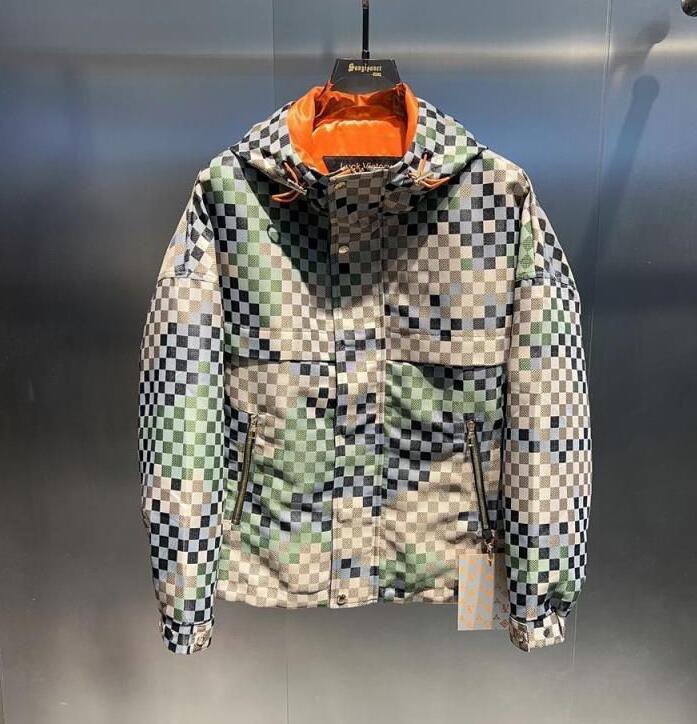 Spring new designer jacket men long sleeve loose fit plaid new hoody jacket zipper trendy jackets mens coat