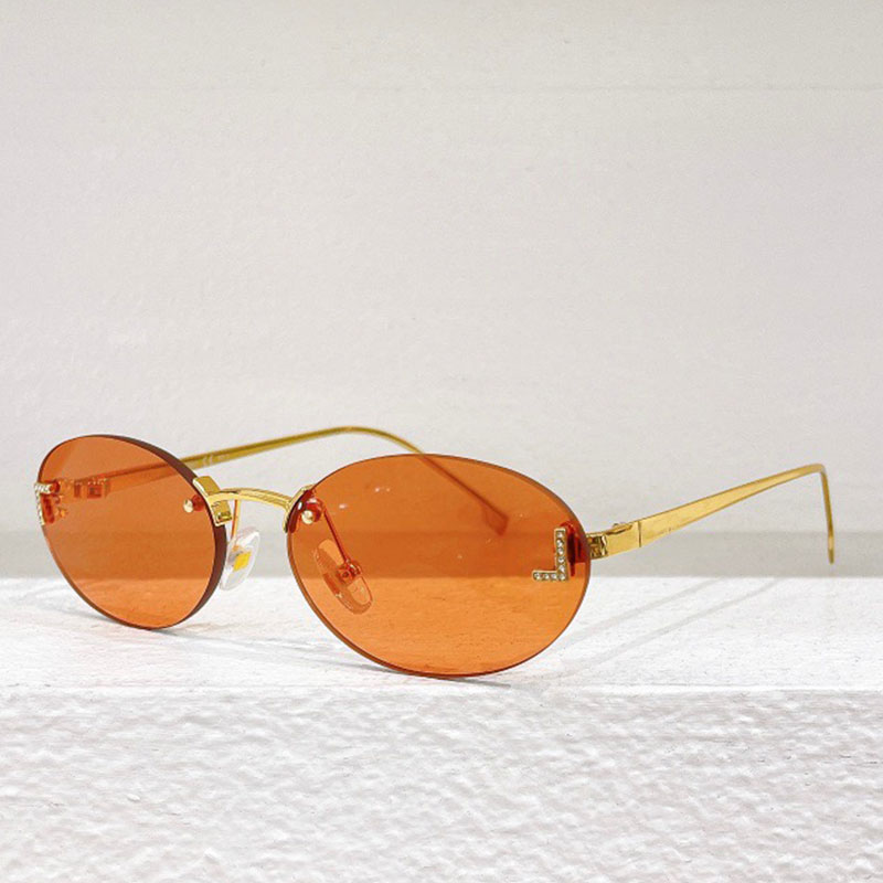 Oval-shaped sunglasses luxury designer sunglasses Men Women neutral designer glasses beach sunglasses retro rimless design, with a very beautiful-image-973641847