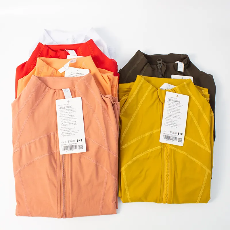 Women&#039;s Yoga long sleeves Jacket Outfit Solid Color Nude Sports Shaping Waist Tight Fitness Loose Jogging Sportswear For Lady Jackets-image-973893262