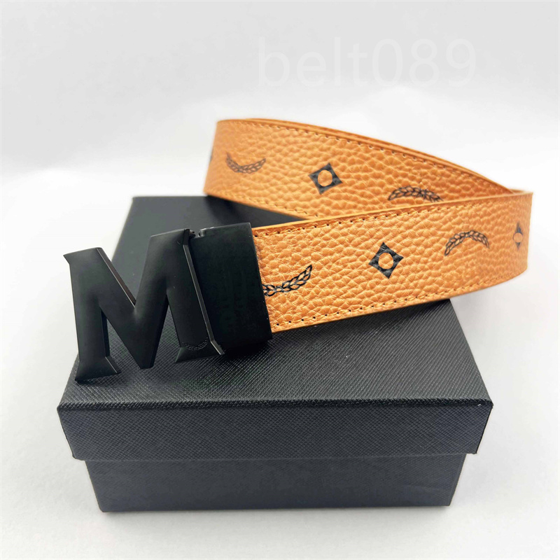 M Luxury Designer Belt Buckle Fashion Genuine Leather Women Belts For Women Designer men Letter Double Big gold silver classical Womens Belts 
