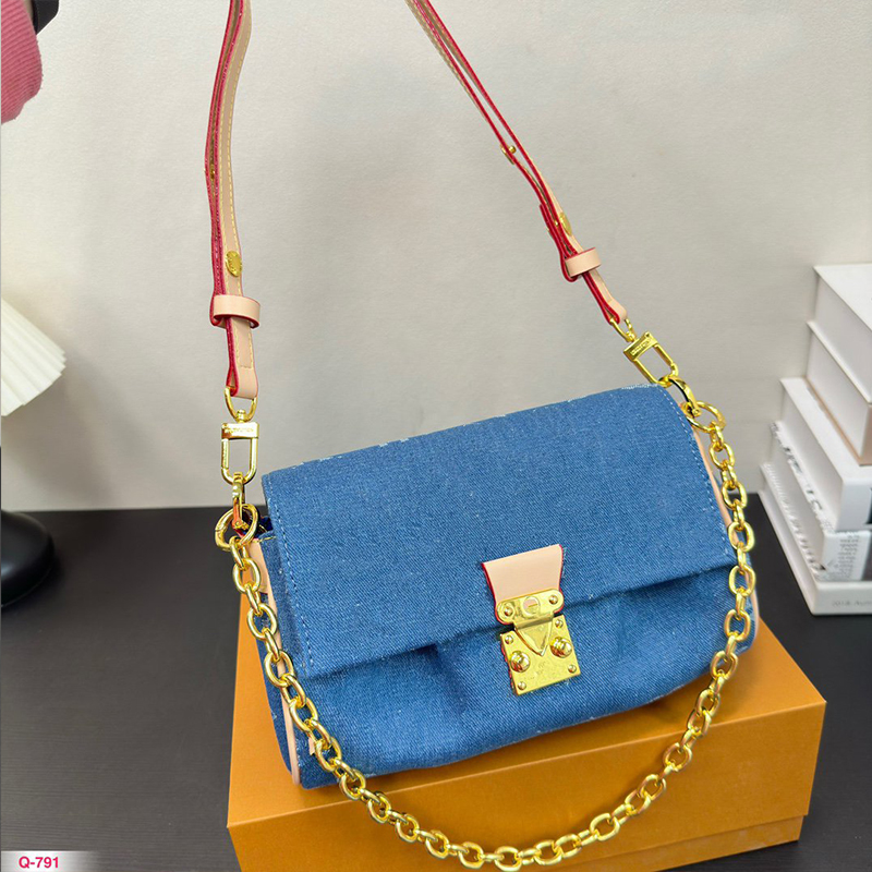 Série de concepteurs Vintage Underarm Denim infirmière messager hobo sac Femmes Sacs à main classiques fourre-tout