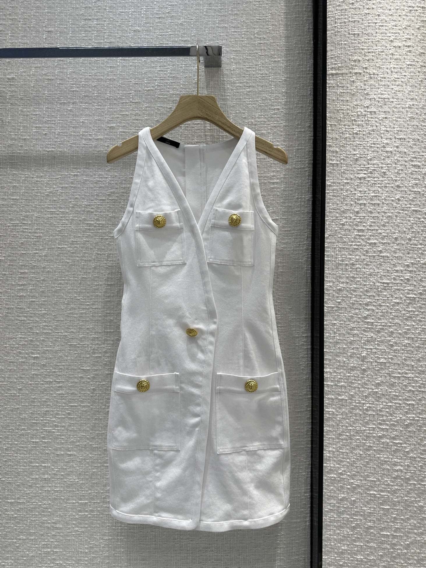 Robes de style de rue 2024 Nouveau Summer V Neck Fashion Milan Riche Robe Designer Brand Même robe de style 0509-13