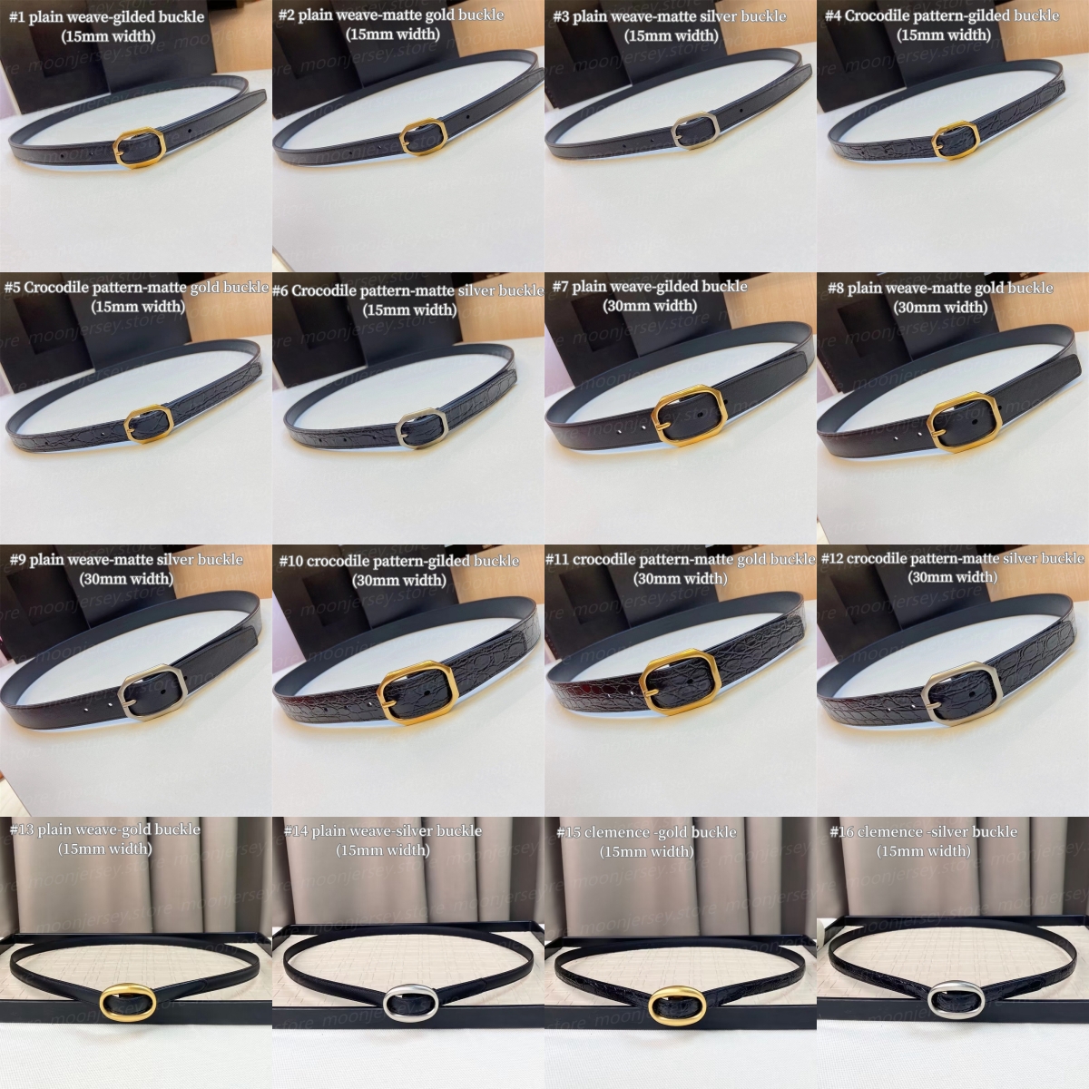 10A Premium Designer Belts with Gold Silver Octagonal Buckle Women's Leather Waistbands with Gift Box 26932 26968-image-974135142