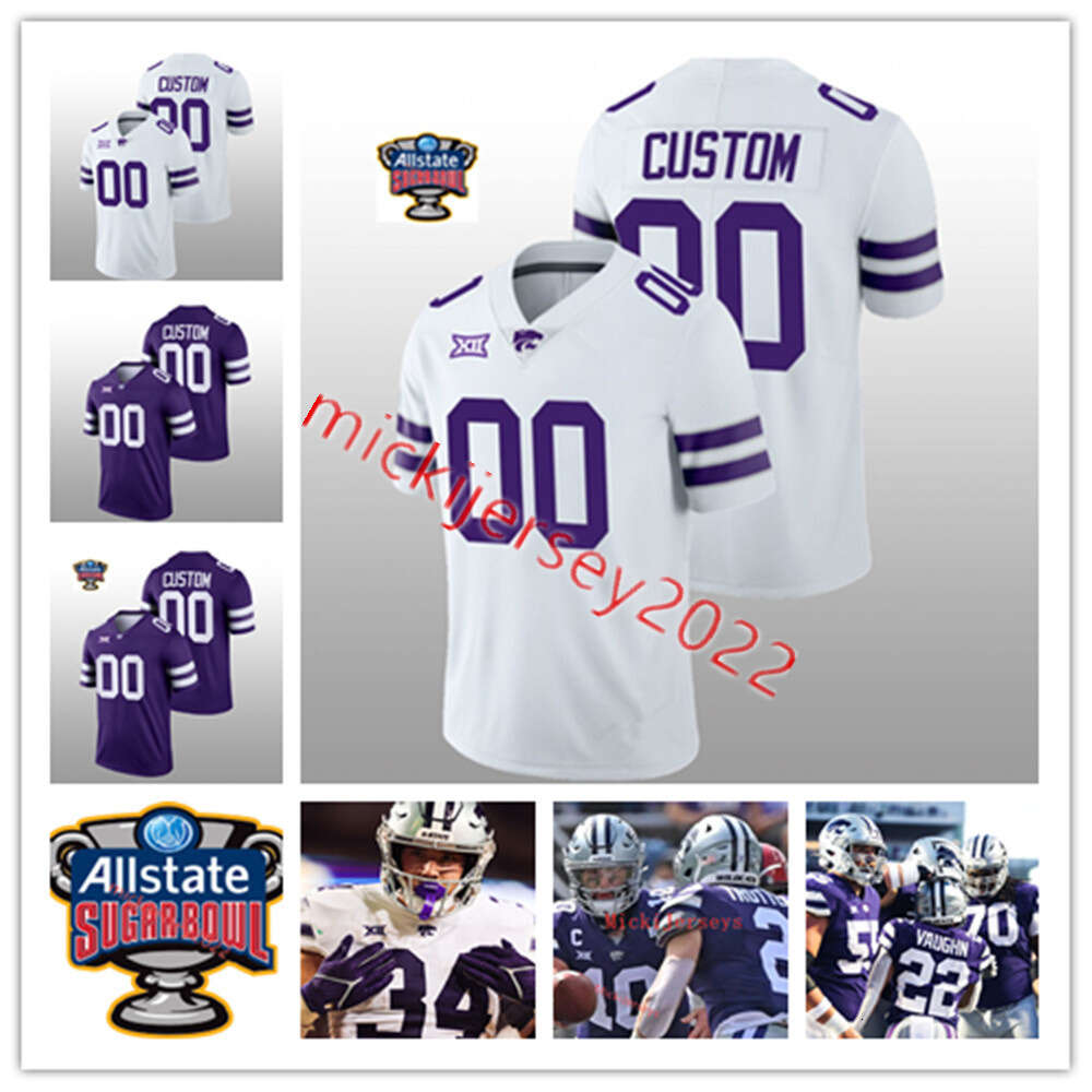 Avery Johnson Jordy Nelson Adrian Martinez Duke Shelley K-State Football Jersey Collin Klein Phillip Brooks Malik Knowles Kade Warner Kansas Stat-image-974150270