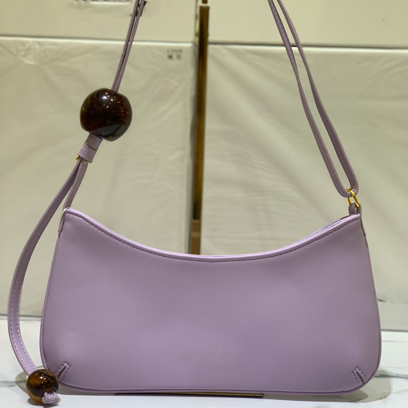 Brand Women's Leather Bags Single Shoulder Bag Casual and Versatile Baguette Bag-image-986898927