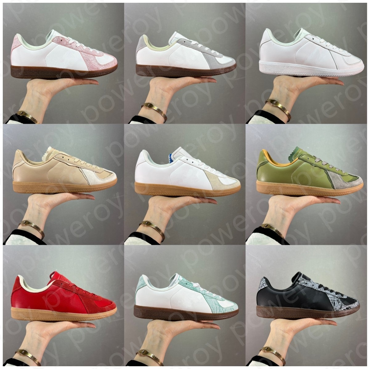 Men casual shoes Classic Sneaker white leather and suede GAT German Army Trainers Leather low Top sport Sneakers 36-45-image-974604106