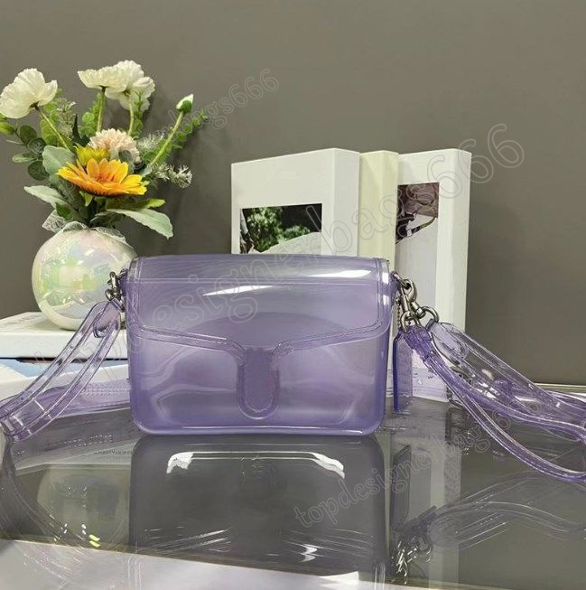 Jelly Tabby Bag designer Pvc Women Candy Colored Transparent Crossbody Luxury Pillow Shoulder Bag Letter Flap Handbag Green Pink Gold black Purse-image-974371483