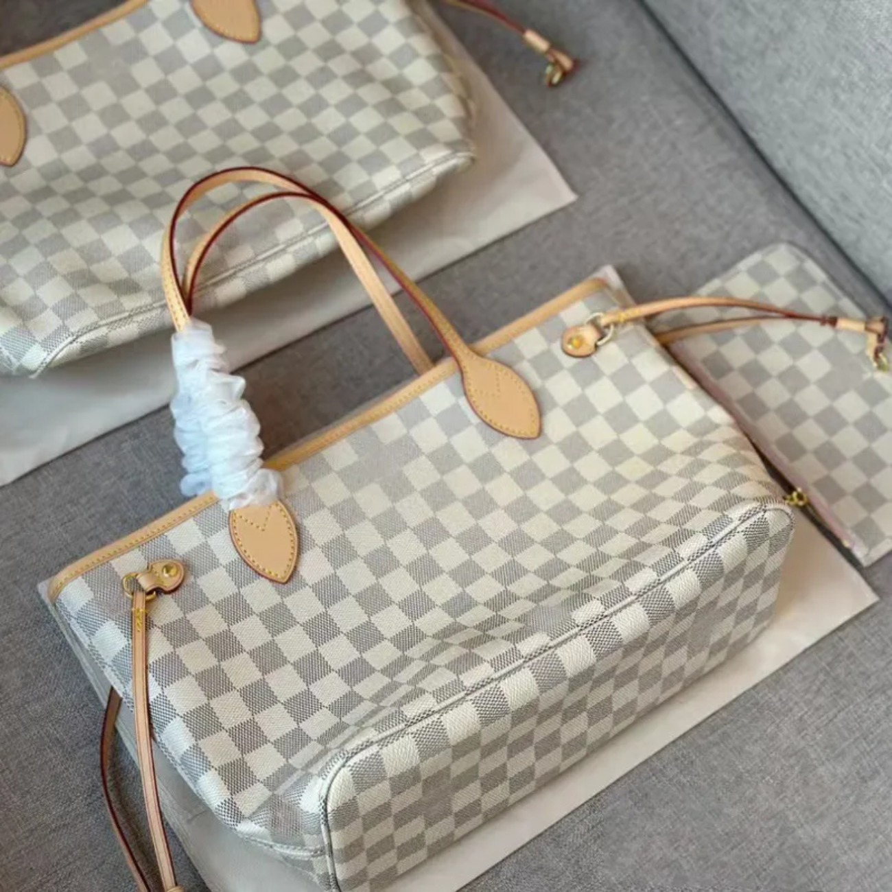 Classic Designer Grid Shopping bag Luxury Tote Bag Designer Large Capacity Handbag High Quality Tote Travel Shoulder Bag Womens Casual Never Shop-image-974497099