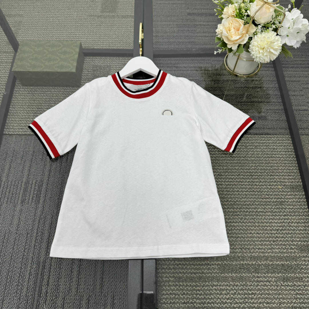 New baby T-shirt kids designer clothes Black and white two colors girls Short Sleeve Size 100-160 CM boys tees summer child tshirt-image-1015597891