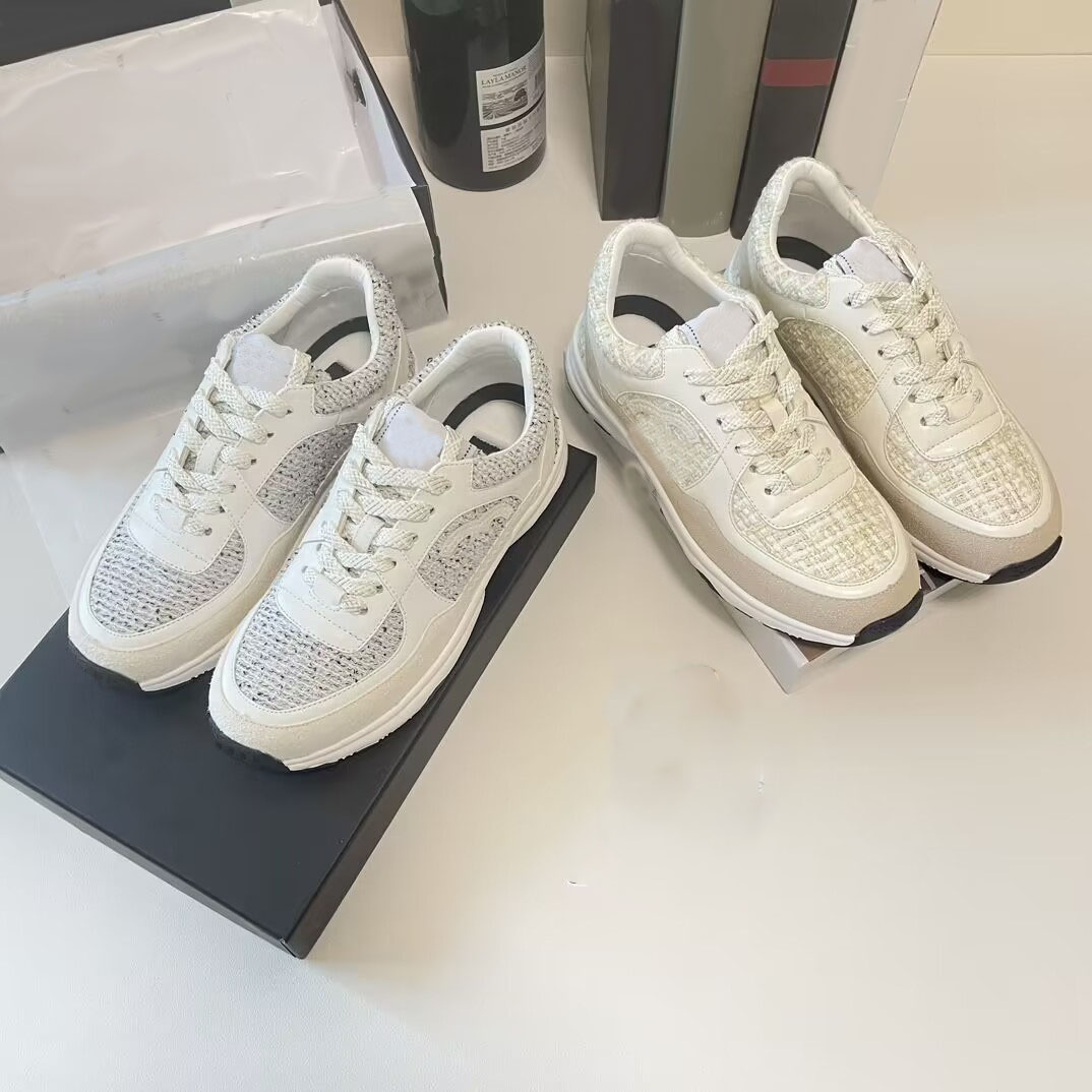 Designer Running Shoes brand channel Sneakers Womens lace-up Casual shoes Classic Trainer Sdfsf Fabric Suede Effect City gsfs size 35-41-image-975126337