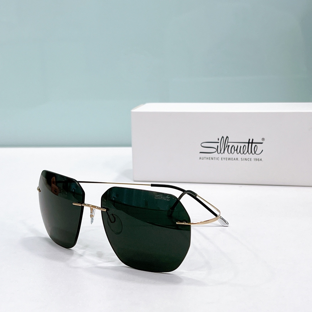 TOP Quality Silhouette New Vintage Fashion Designer Sunglasses Imported Acetate Frame UV400 Polarized Lens Women Men High Quality 092 7578 Size 5-image-975212060
