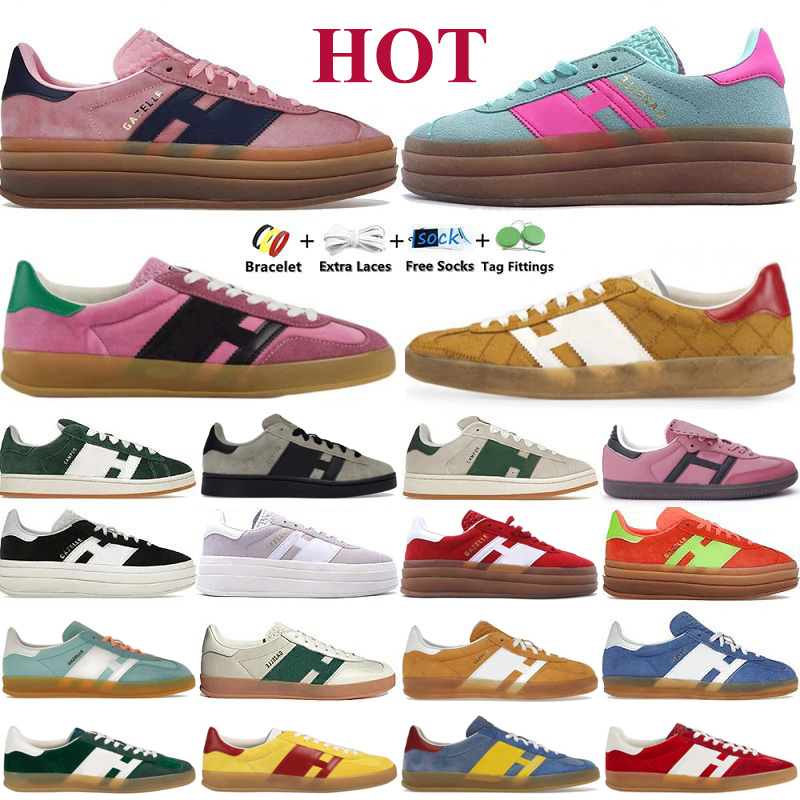 Spezials Designer Mens Casual Shoes Vegan Running Shoe Womens Suede Sneakers Bold Gum Brown Core Black White Pink Red Blue Yellow Grey Solar Supe