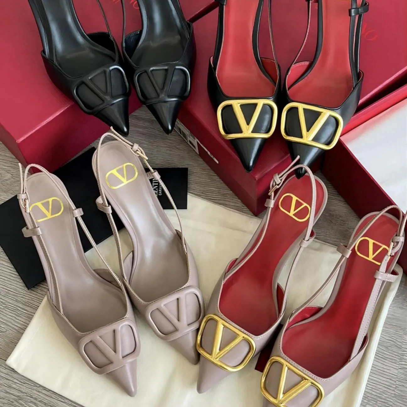 Marque Femmes High Heel Sandal 8cm Talons minces Chaussures de mariage rouge Généreau en cuir en cuir V Boucle Single chaussures sexy Toe pointu