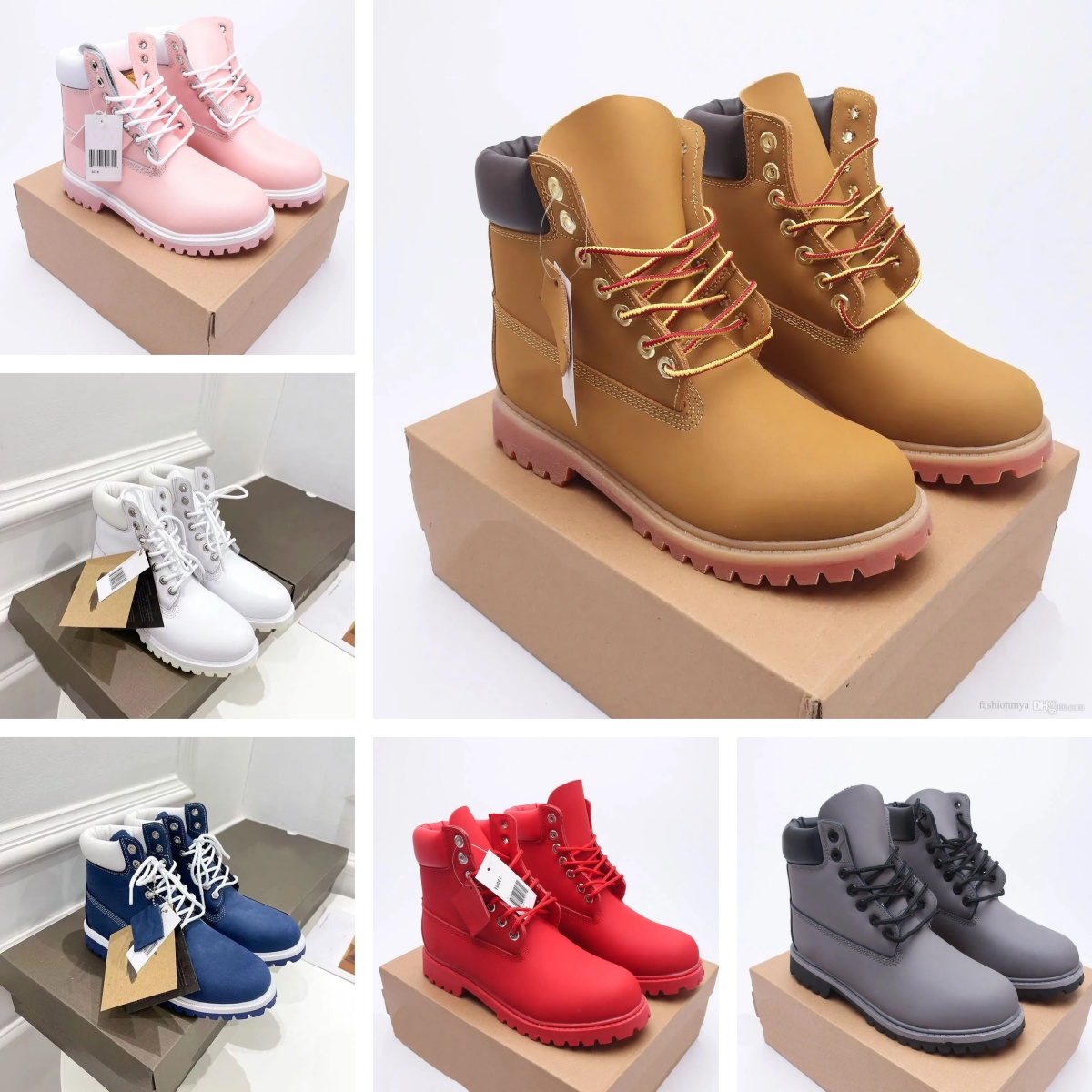 Top Designer Quality Martin Mens Womens Timbers Wheat Black Pink Blue White Ankle Fashion Outdoor Classic Winter Sports Boots Size36-46-image-975112081