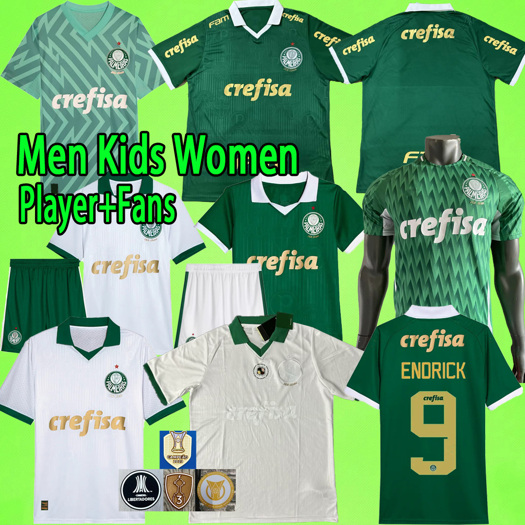 24 25 Palmeiras soccer jerseys with ads men kids kit ENDRICK DUDU RONY G.GOMEZ ESTEVAO VEIGA M.LOPEZ MURILO PIQUEREZ 2024 2025 football shirt Fan Player version uniform 