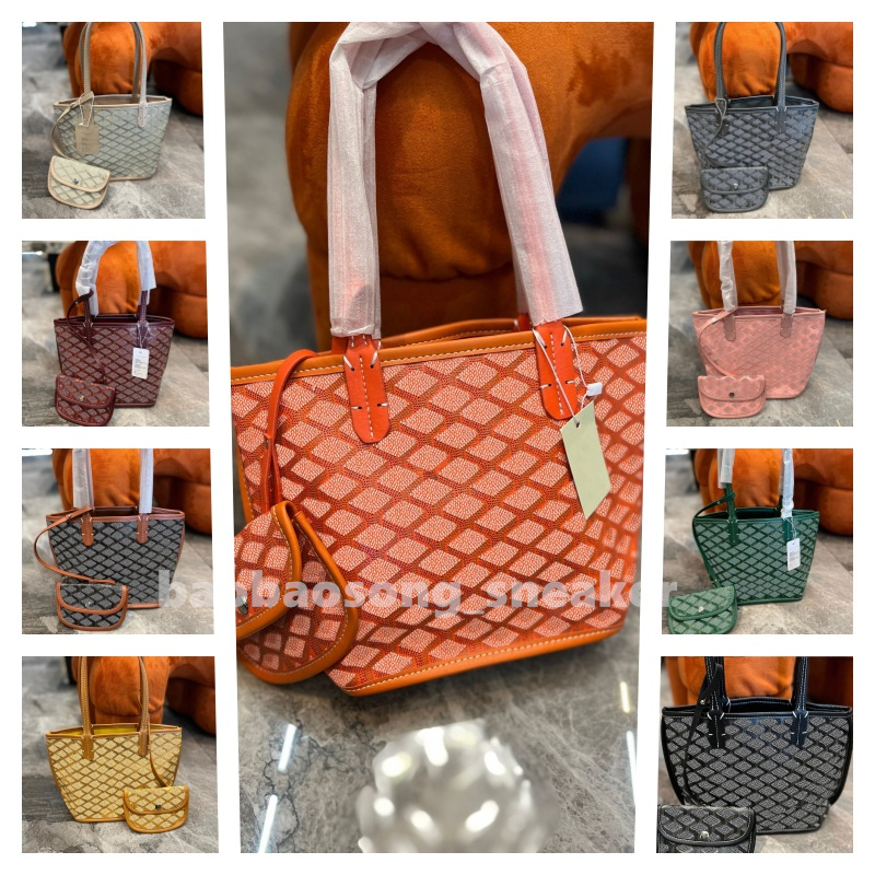 The Tote Sac Designer Sac Fashion Hands Hands Mands Sac Tote Portefeuille en cuir Messager Sac à main Sac pour femmes Plaid à provisions composit