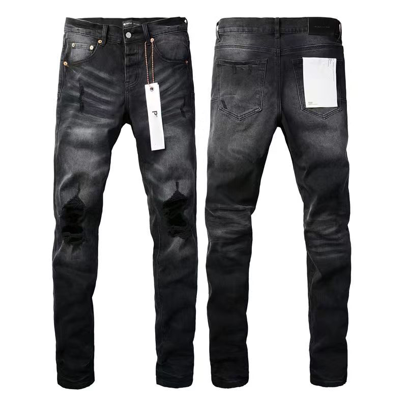 men's pants purple jeans designer fashion high street jeans slim fit denim skinny jeans size 40 hip hop pants-image-975961736