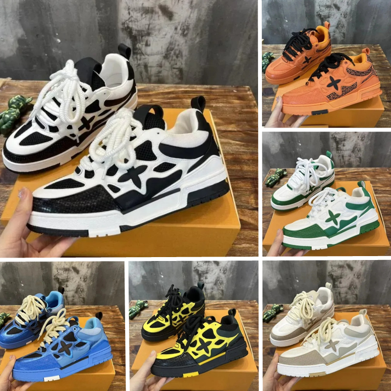Skate Sk8 Sneakers Designer Trainer Sneaker Casual Shoes Runner Shoe Outdor Leather Flower Ruuing Fashion Classic Women Men shoes Size 35-45-image-976924665