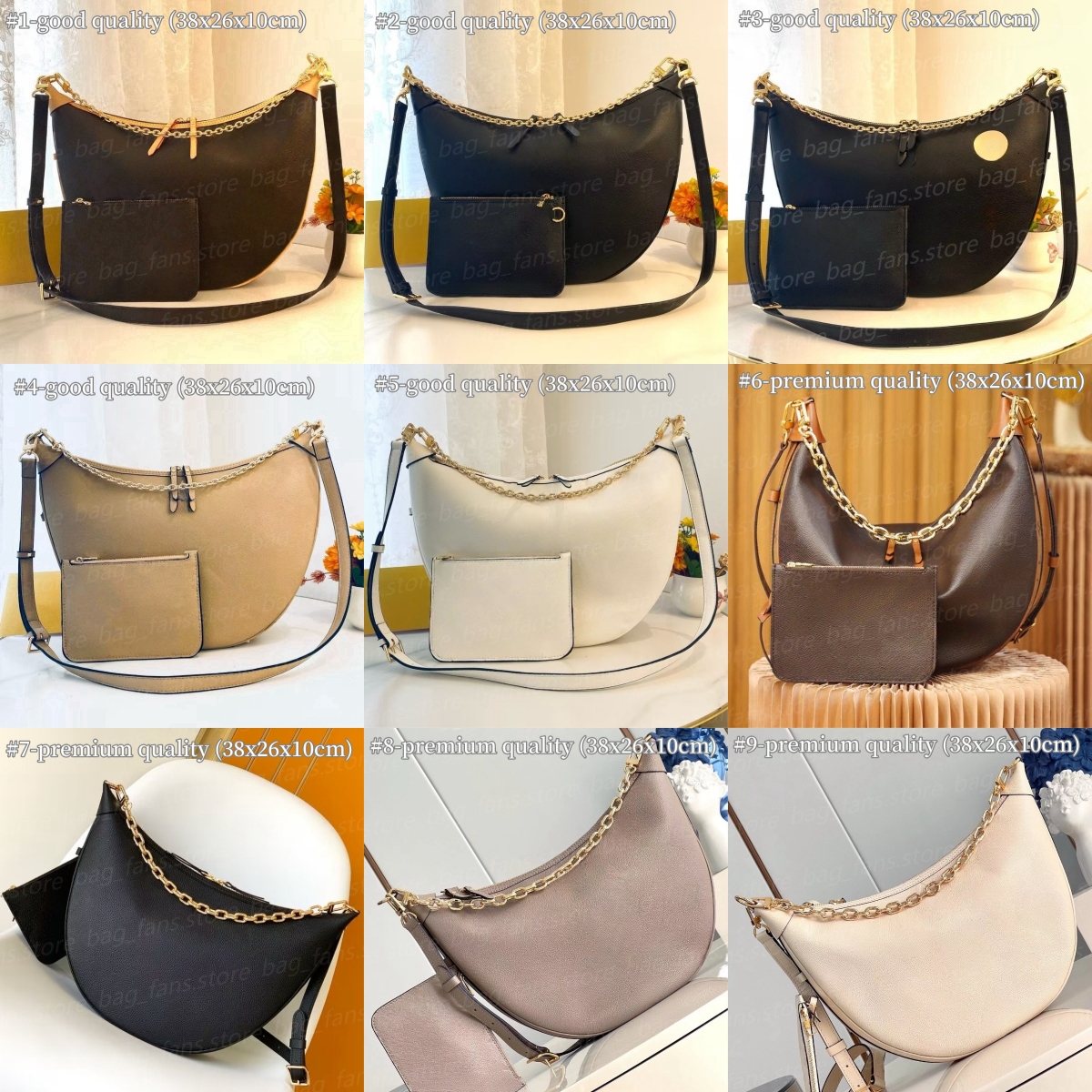 10A Premium Designer Hobo Bags Women's Big Capacity Crossbody Bag with Flower Logo Printing Fashion Pea Bag 27338-image-975709217