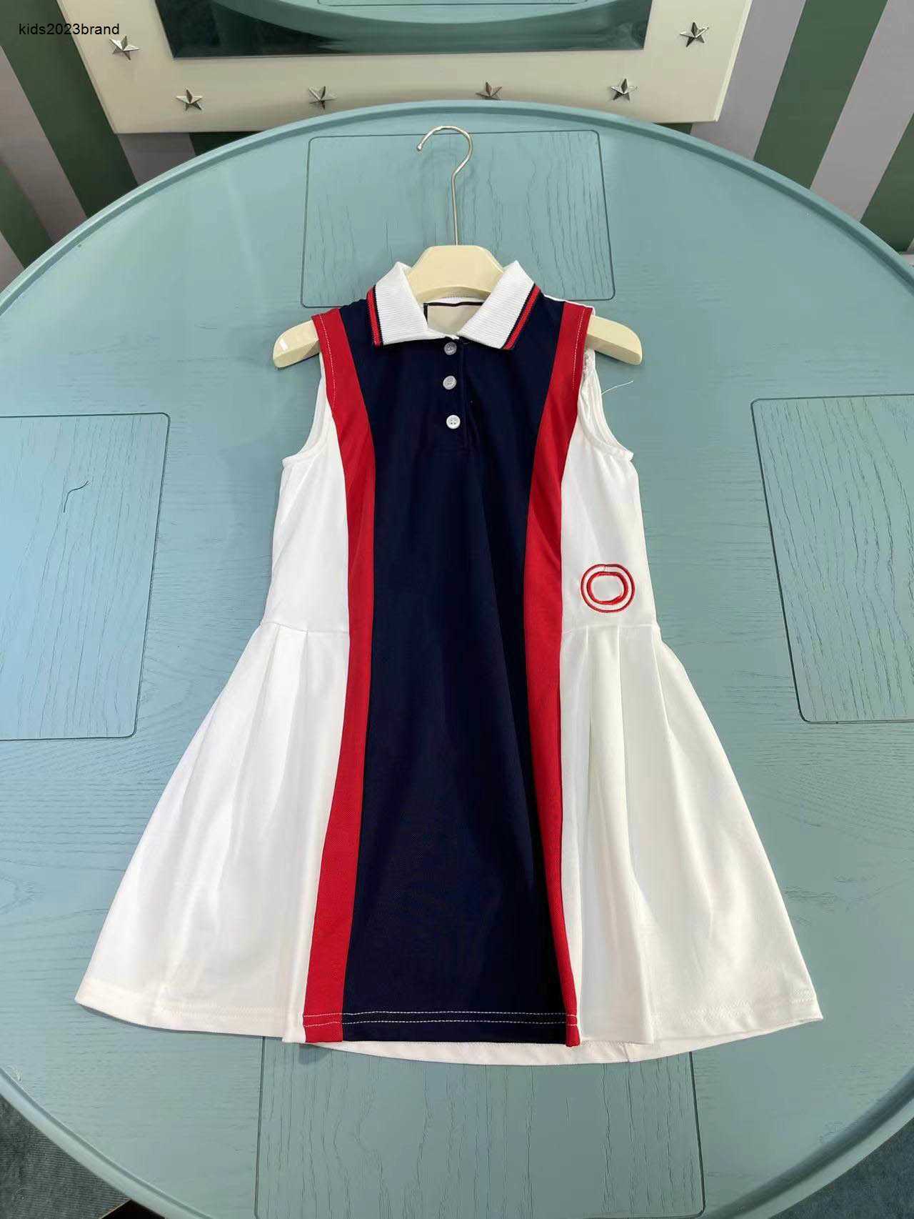 Nouvelle jupe bébé rayures multi-couleurs épissage de princesse robe kids de créateurs de créateurs de filles sans manches de la fête des filles