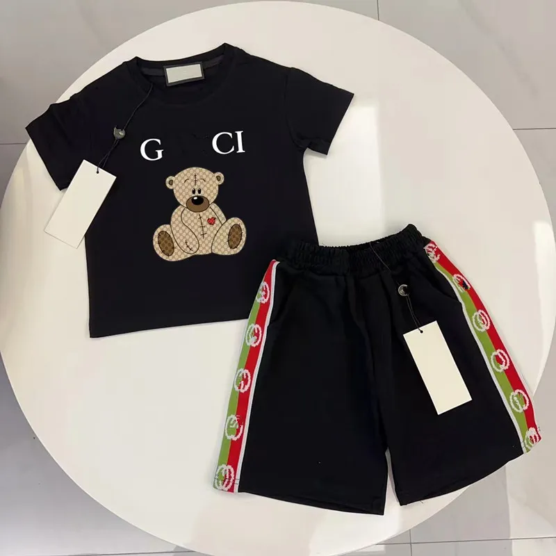 Fasion Baby Set Children&#039;s Two-piece Designer Short-sleeved Children&#039;s Fashion Set Baby Set kids Clothing Top Brand Summer Two-piece Cl-image-975889945